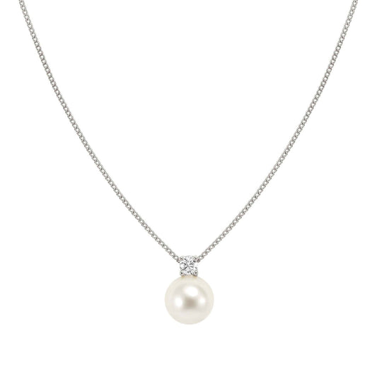 Silver Siren Dream Pearl CZ Necklace