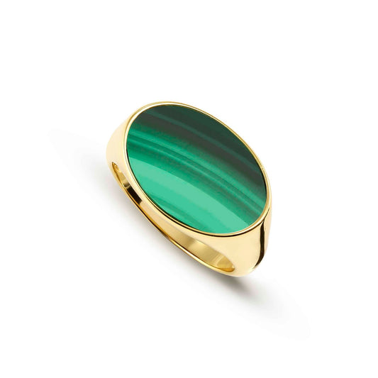 Nomination Gold Siren Dream Malachite Signet Ring