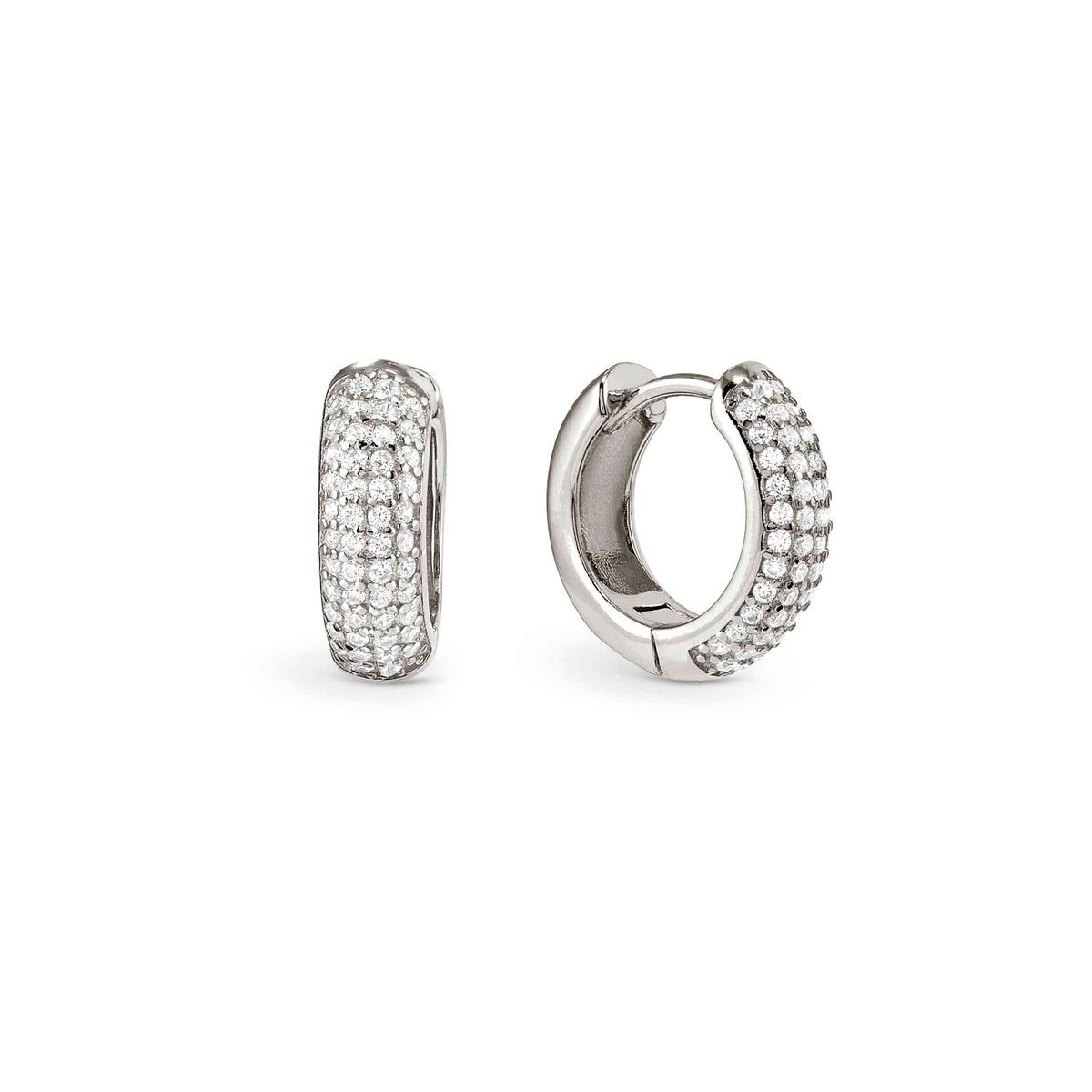 Nomination Silver Siren Dream Pavé Hoop Earrings