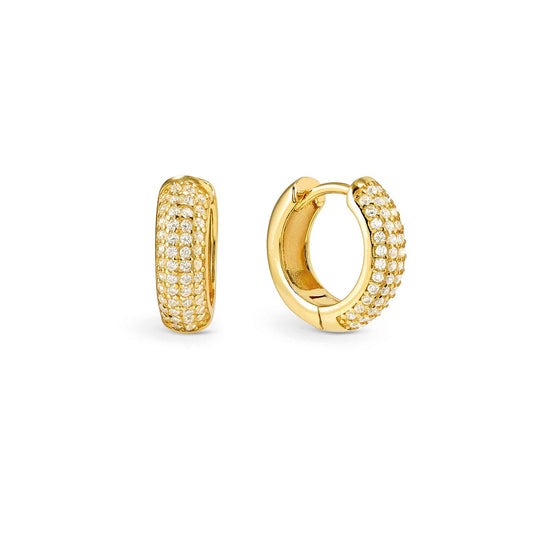 Nomination Gold Siren Dream Pavé Hoop Earrings