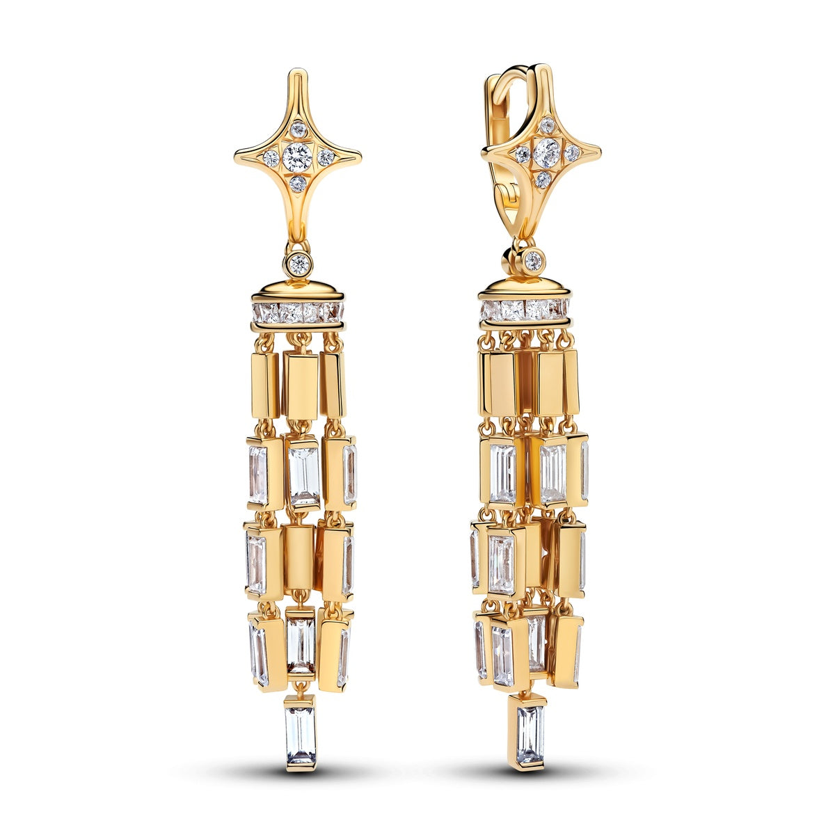 Pandora Gold Shooting Star Drop Earrings