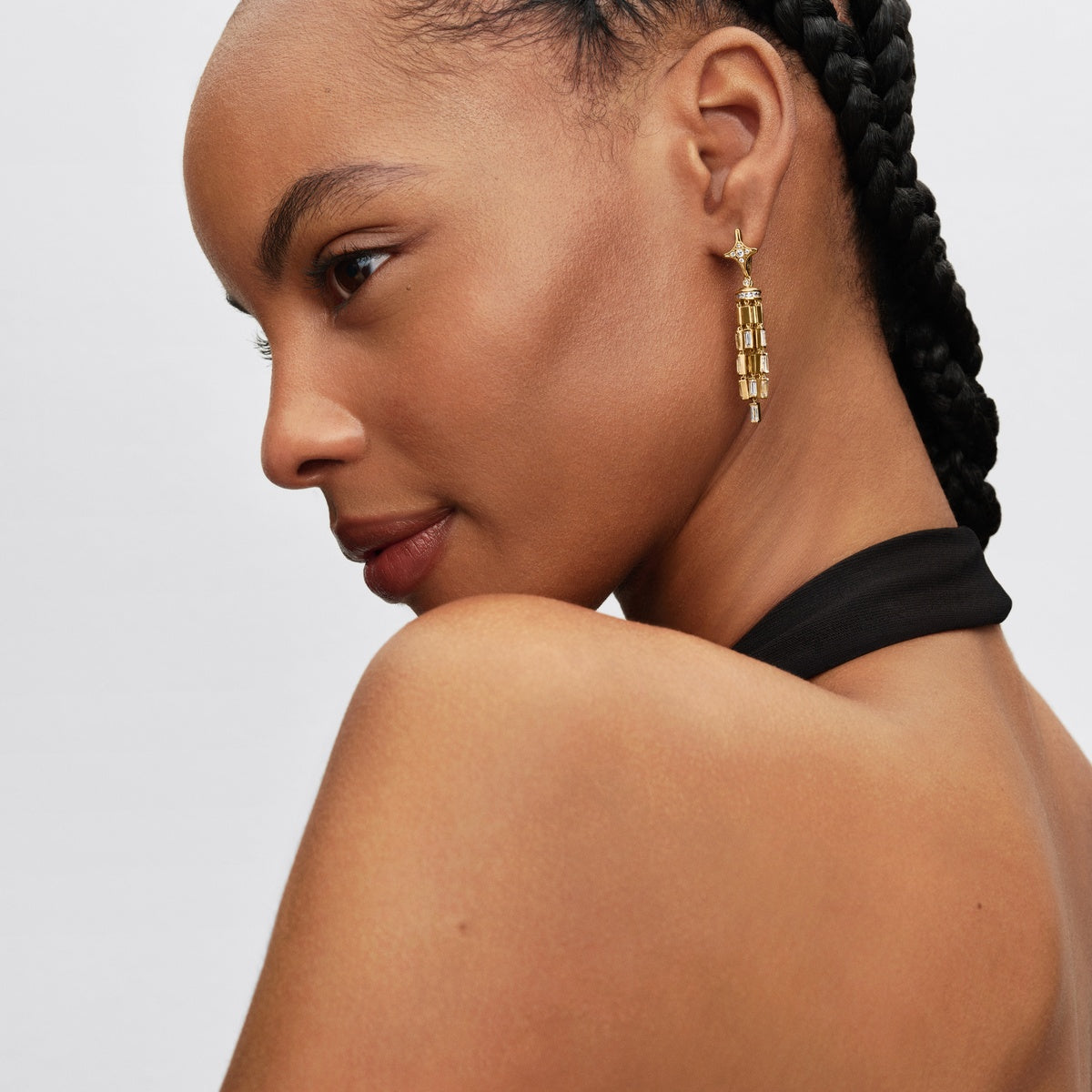 Pandora Gold Shooting Star Drop Earrings