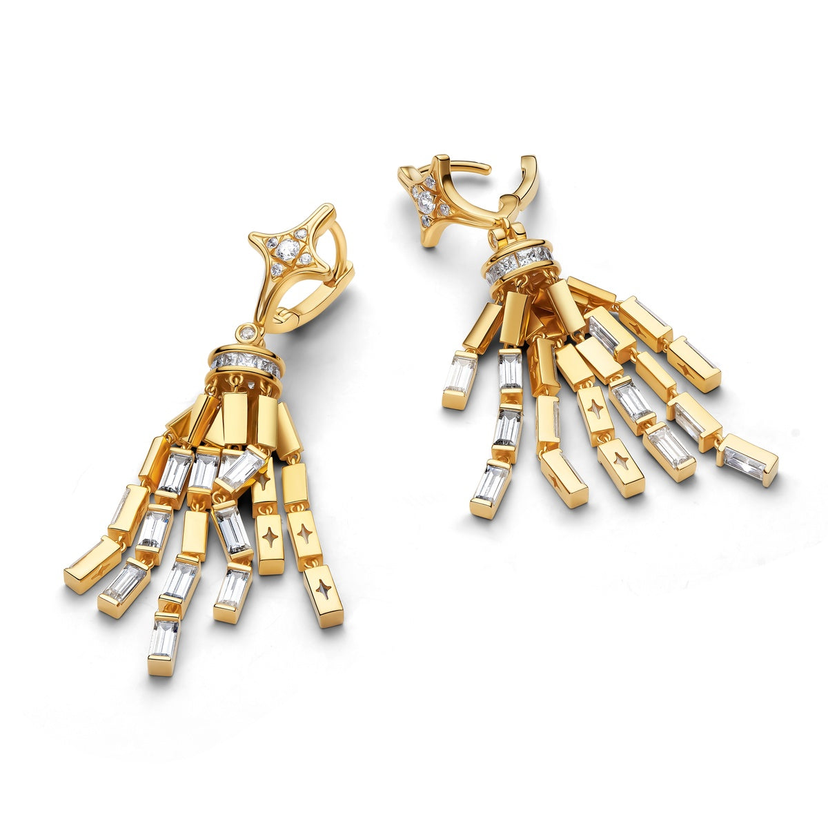 Pandora Gold Shooting Star Drop Earrings