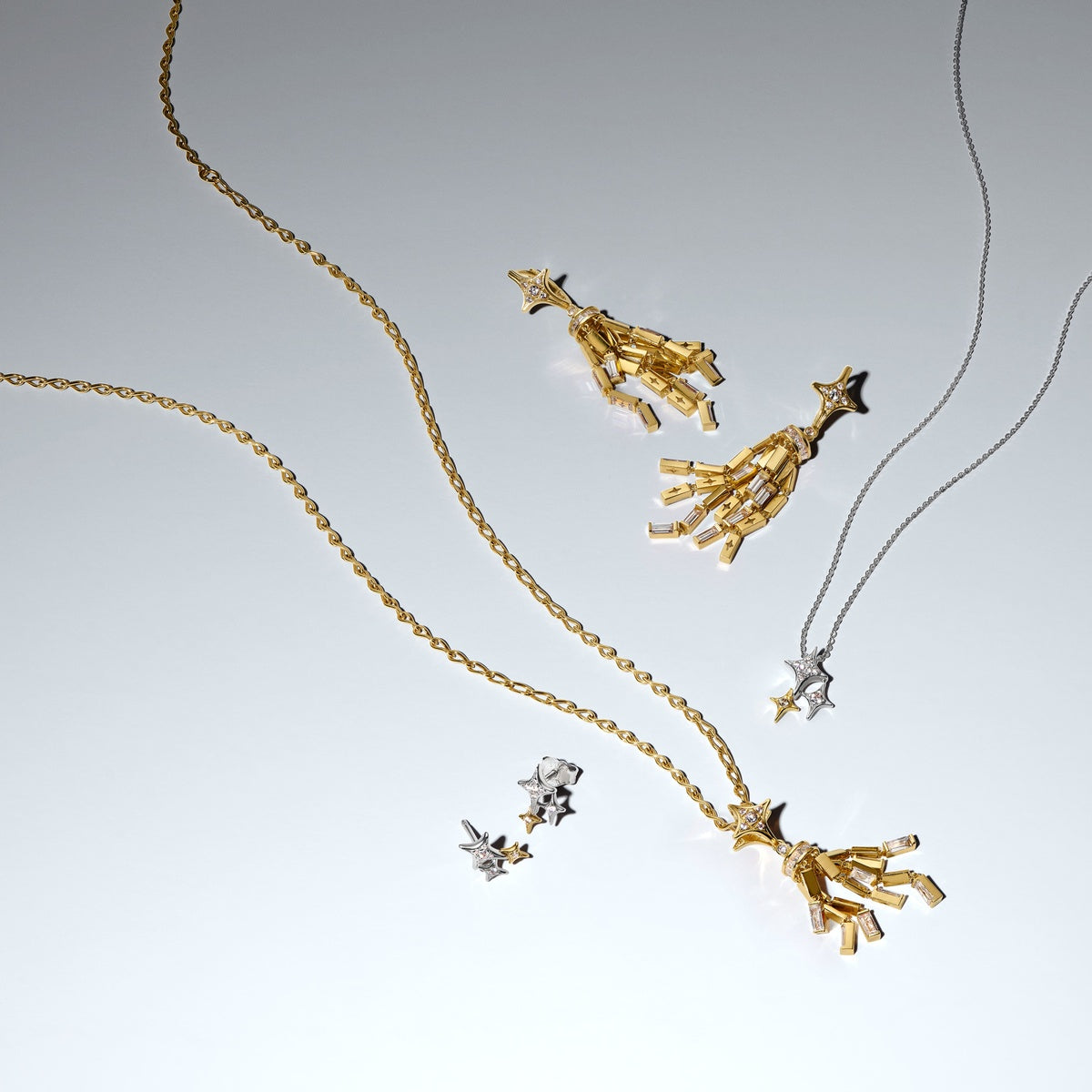 Pandora Gold Shooting Star Drop Earrings