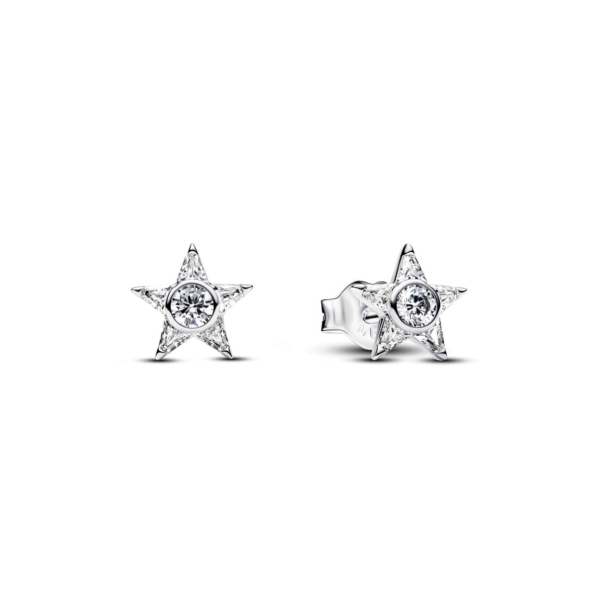 Pandora Silver Sparkling Stella Stud Earrings