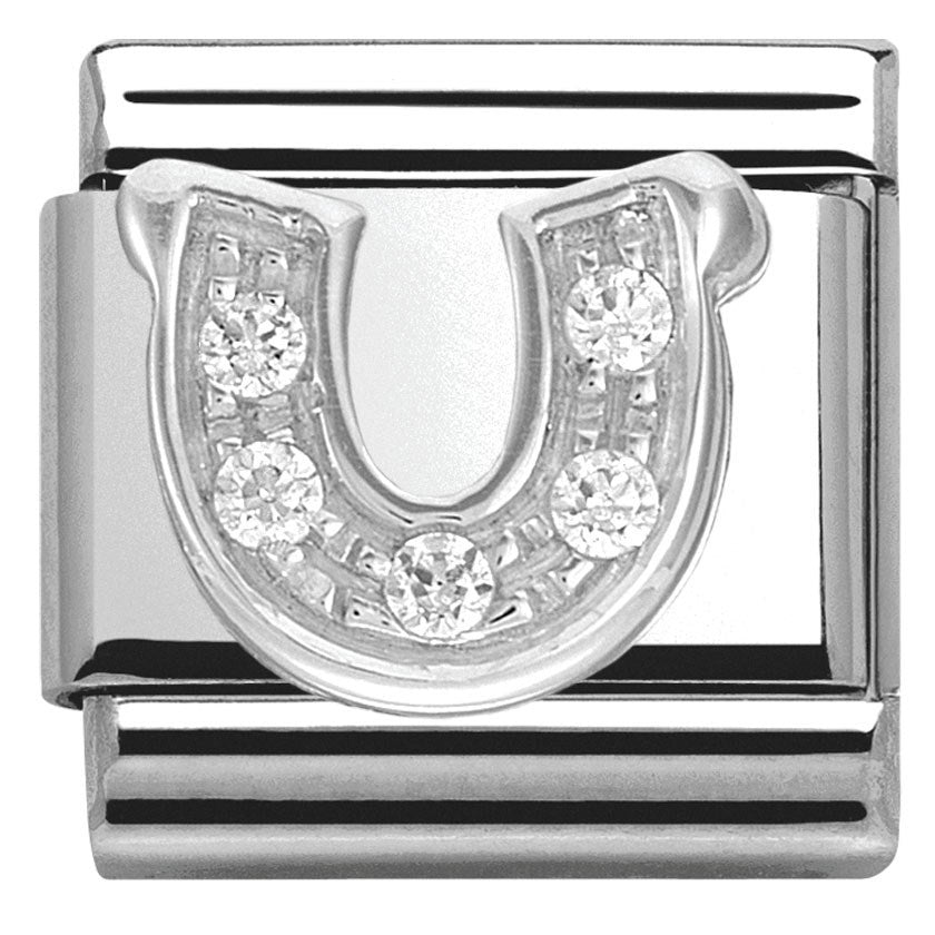Nomination Cubic Zirconia Horseshoe Charm