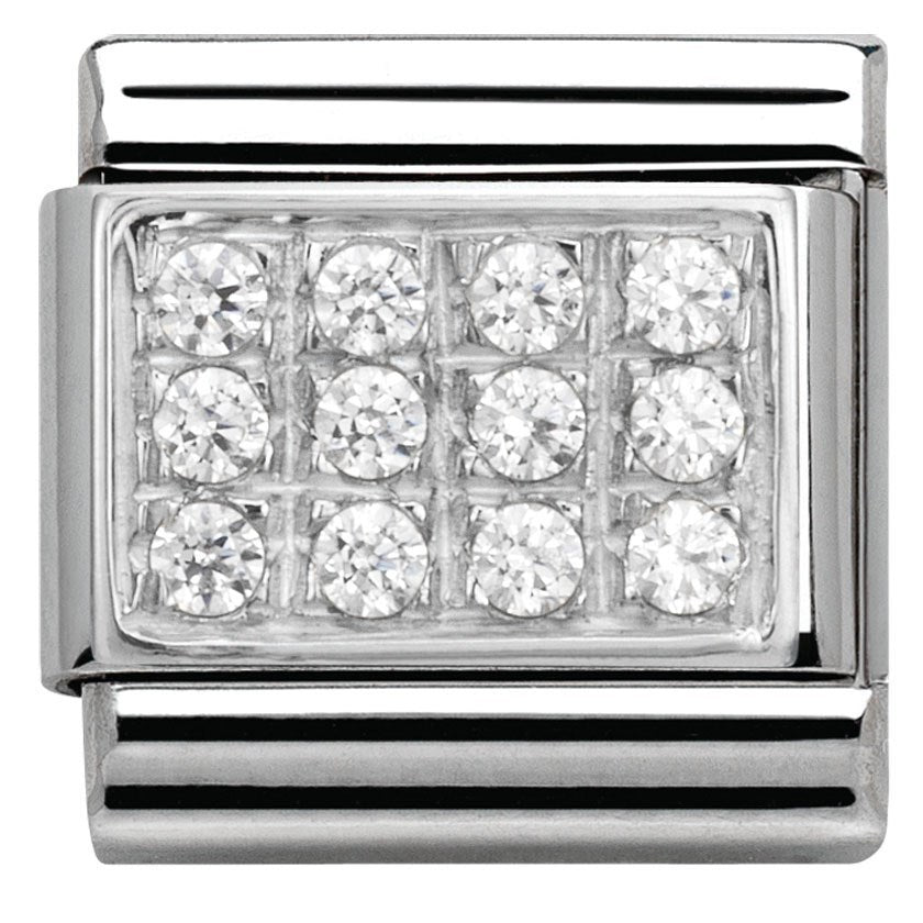 Nomination White Cubic Zirconia Plate Charm