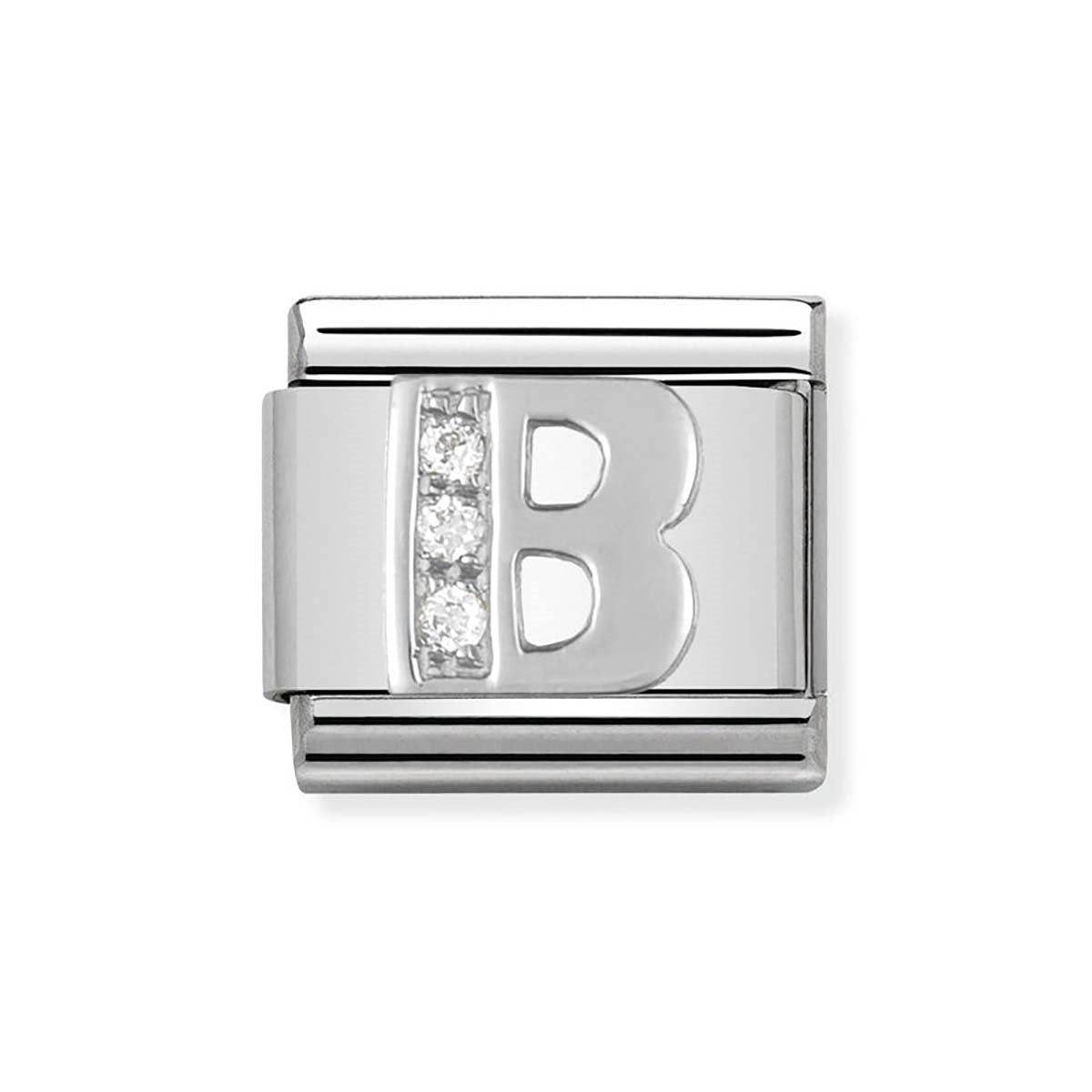 Nomination Silver Cubic Zirconia Letter Charm