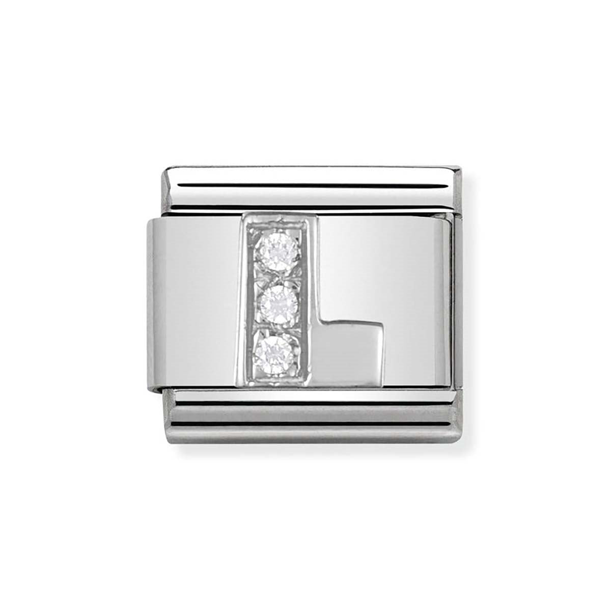 Nomination Silver Cubic Zirconia Letter Charm