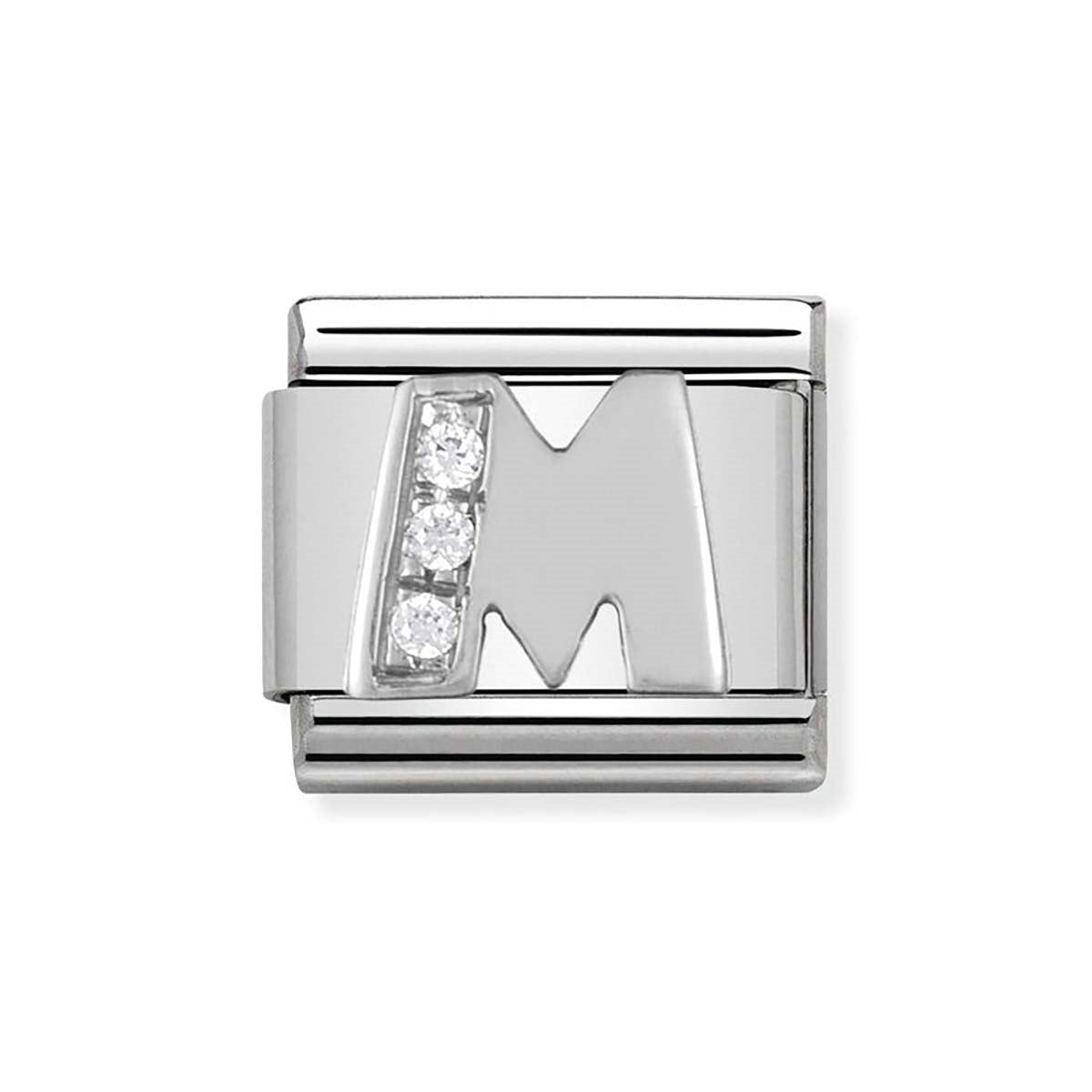 Nomination Silver Cubic Zirconia Letter Charm