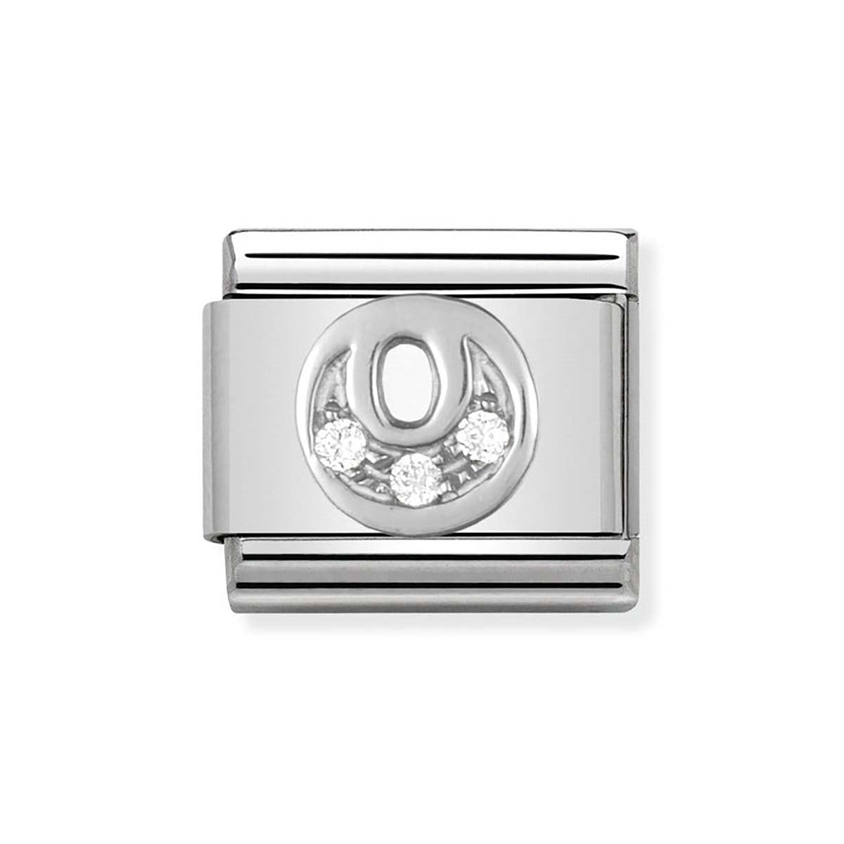 Nomination Silver Cubic Zirconia Letter Charm