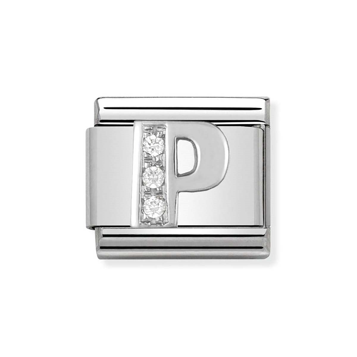 Nomination Silver Cubic Zirconia Letter Charm