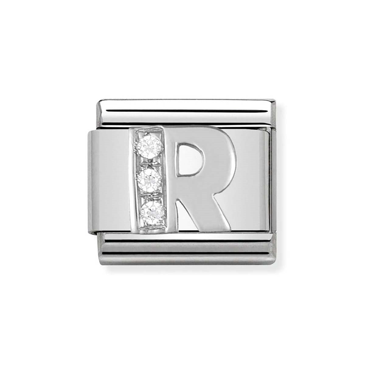Nomination Silver Cubic Zirconia Letter Charm