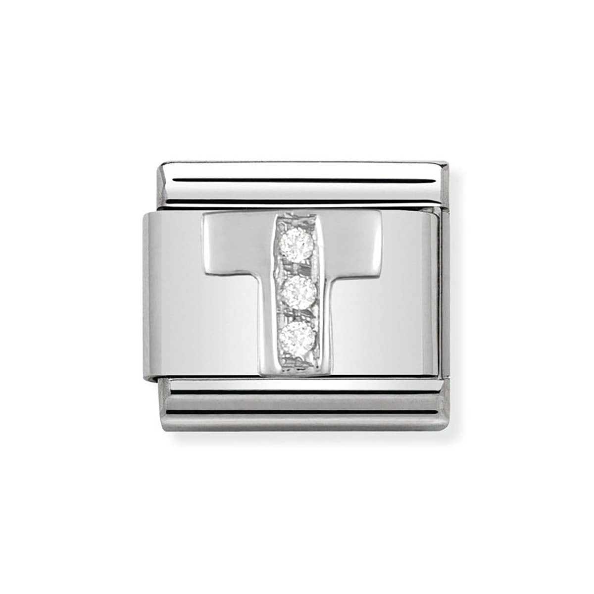 Nomination Silver Cubic Zirconia Letter Charm