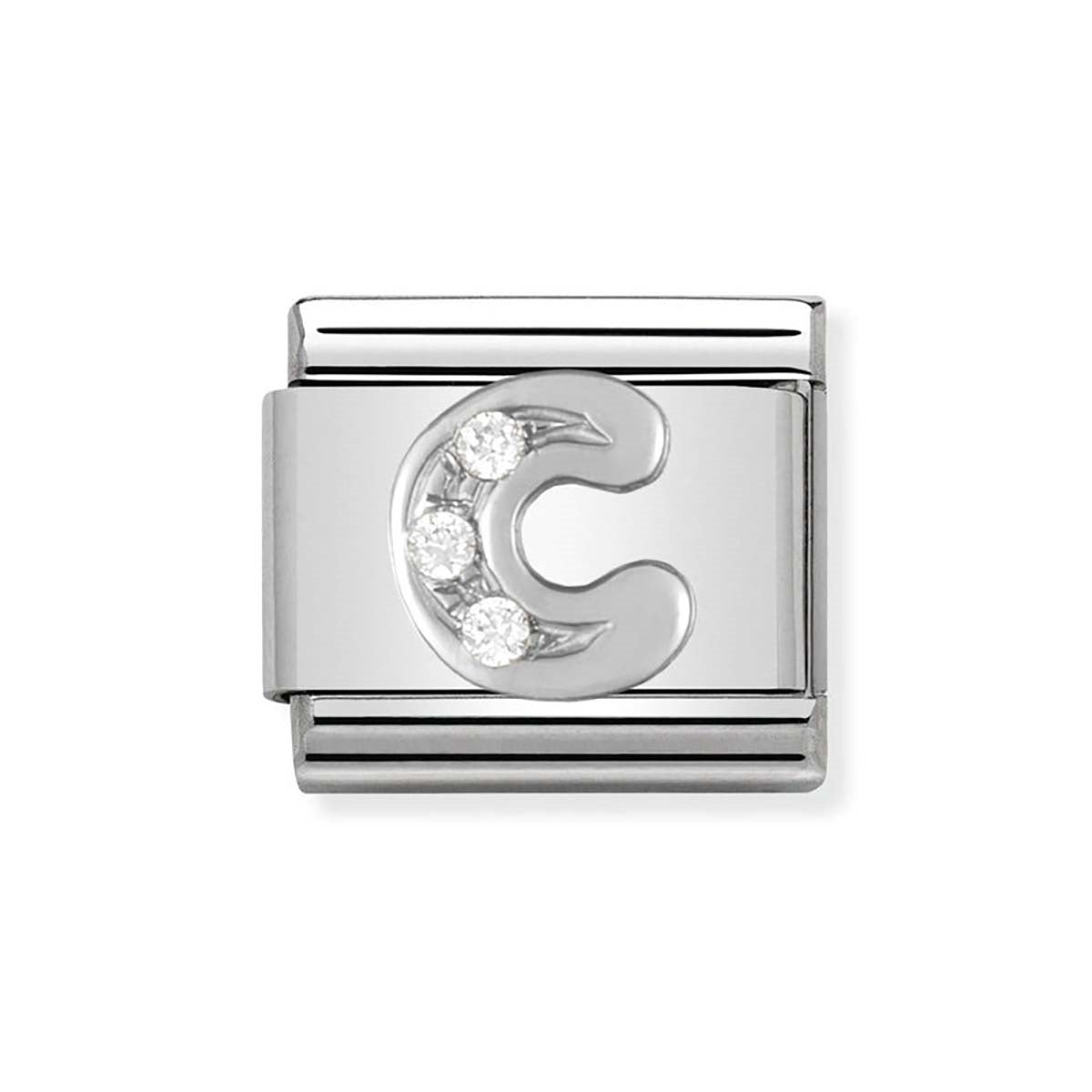 Nomination Silver Cubic Zirconia Letter Charm