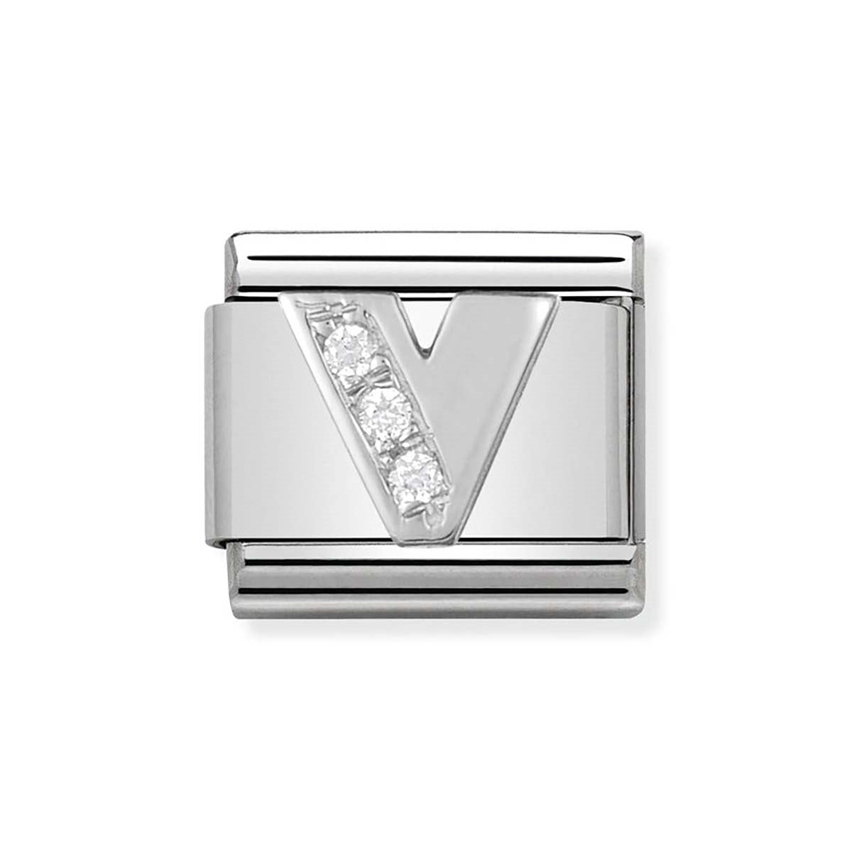 Nomination Silver Cubic Zirconia Letter Charm