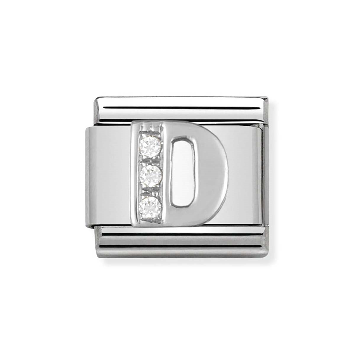Nomination Silver Cubic Zirconia Letter Charm