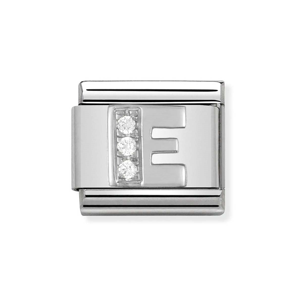 Nomination Silver Cubic Zirconia Letter Charm