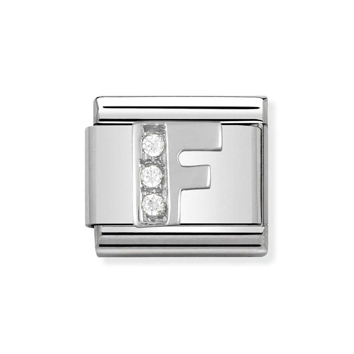 Nomination Silver Cubic Zirconia Letter Charm