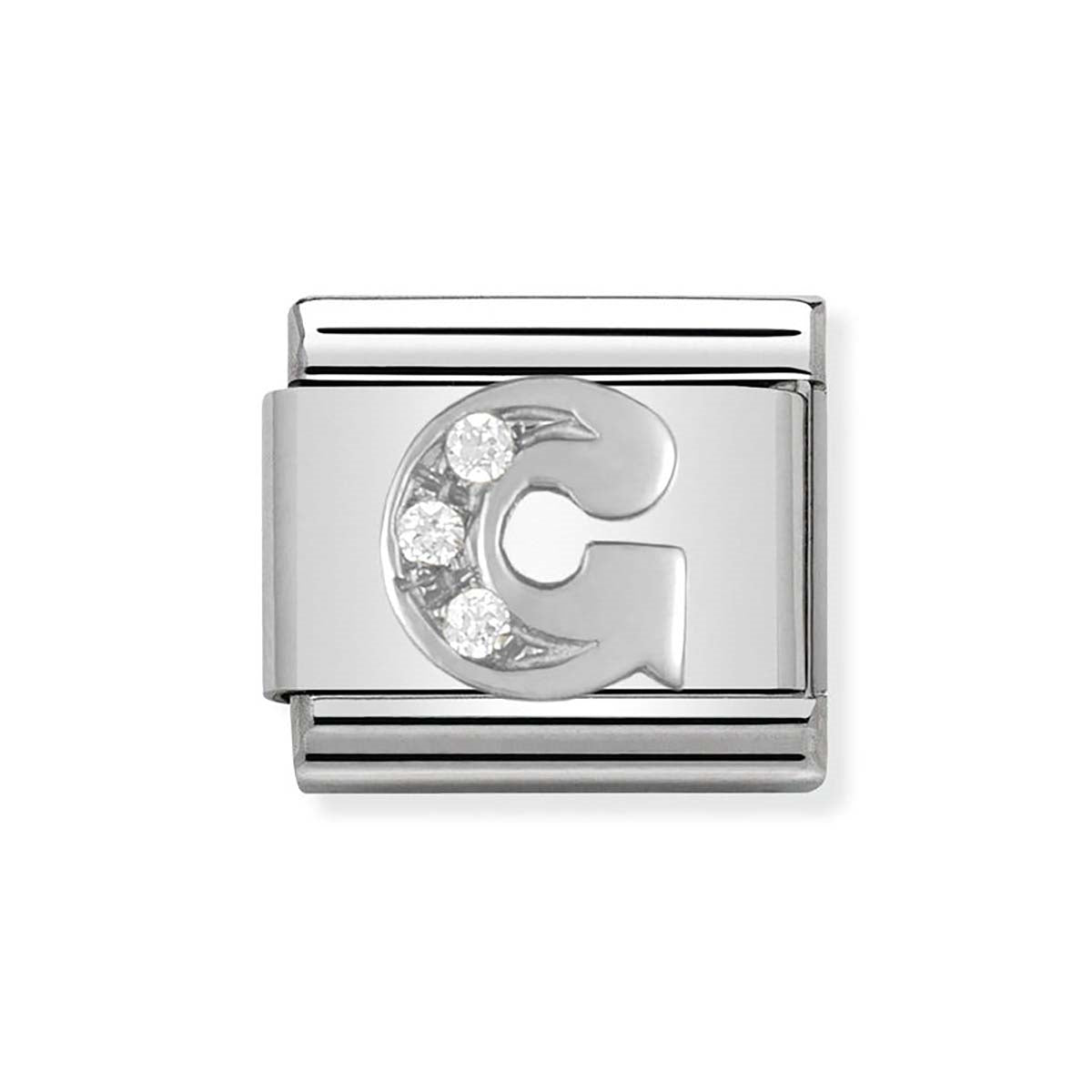 Nomination Silver Cubic Zirconia Letter Charm