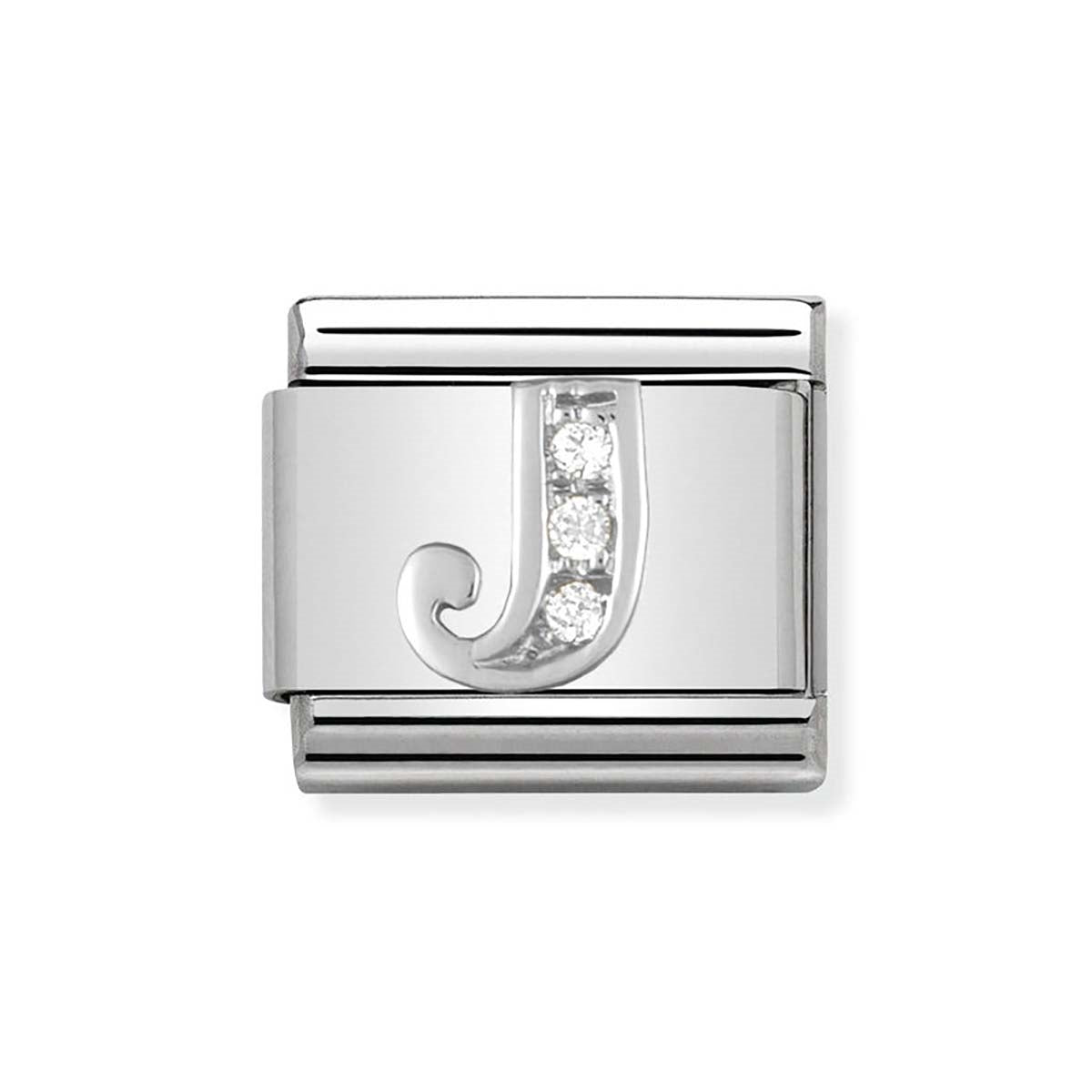Nomination Silver Cubic Zirconia Letter Charm