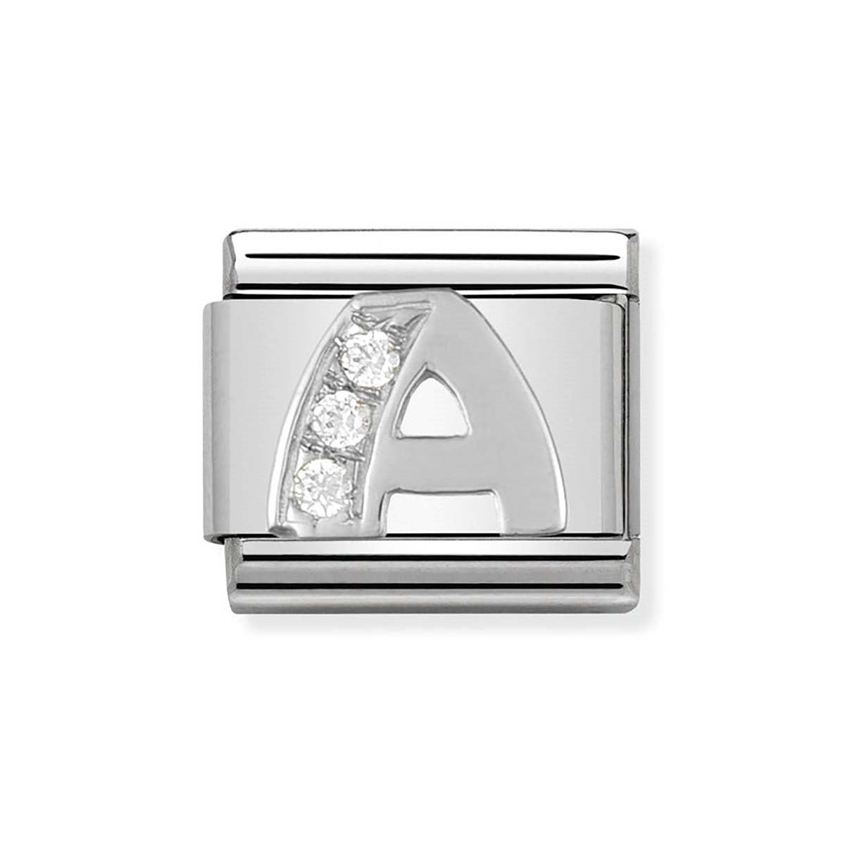 Nomination Silver Cubic Zirconia Letter Charm