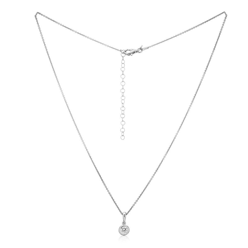 Argento Round Cubic Zirconia Necklace