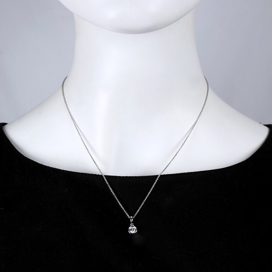 Argento Round Cubic Zirconia Necklace