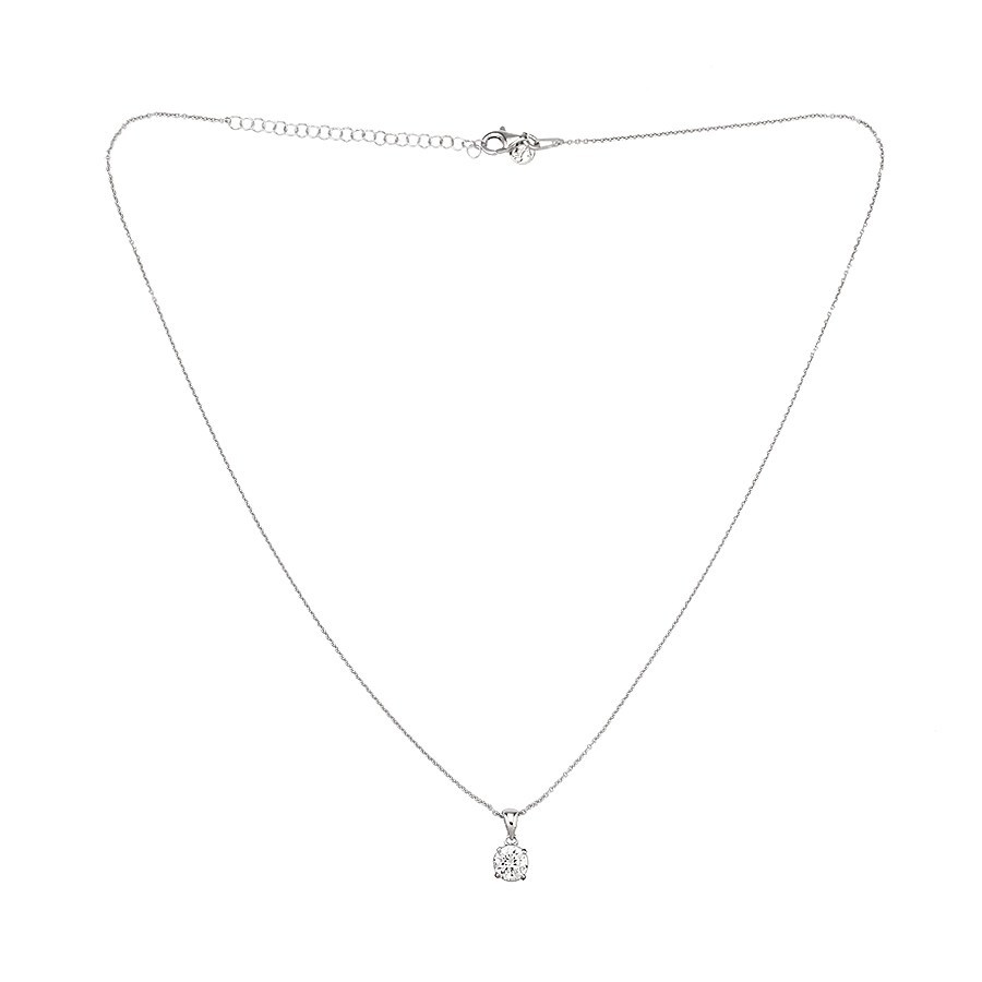 Argento Round 6.5mm Cubic Zirconia Necklace