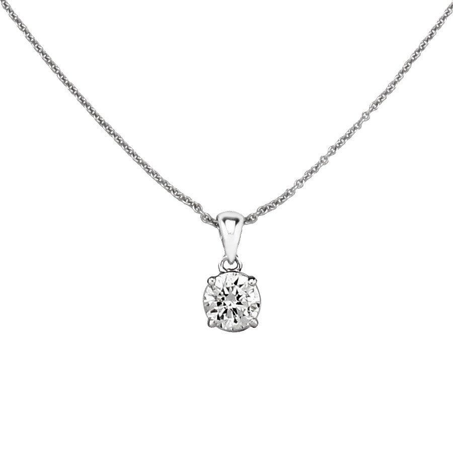 Argento Round 6.5mm Cubic Zirconia Necklace