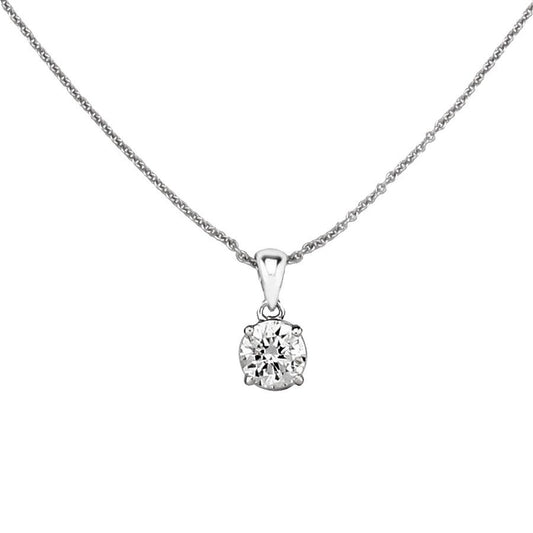 Argento Round 6.5mm Cubic Zirconia Necklace