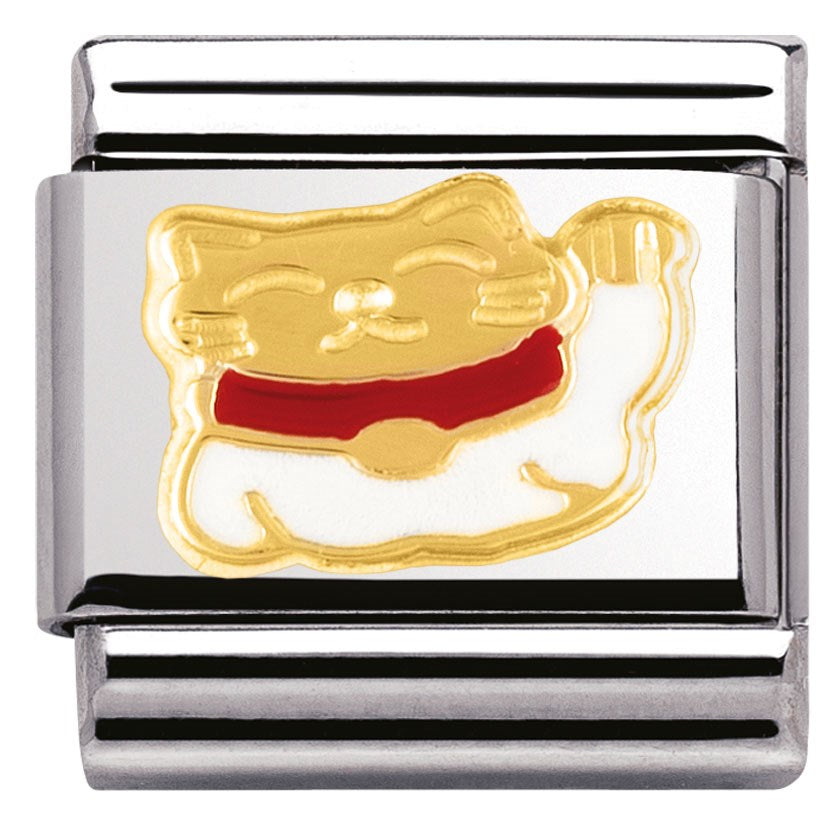 Nomination Maneki Neko Lucky Cat Charm 