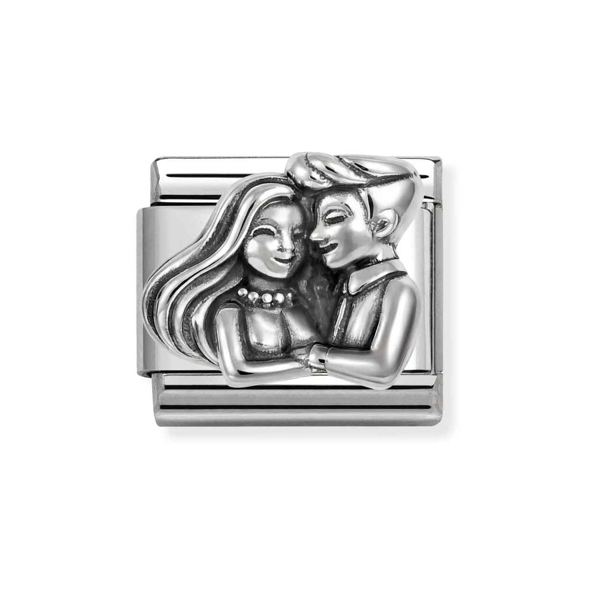 Silver 3D Couple Charm