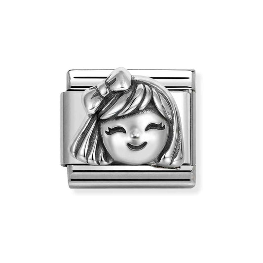 Silver 3D Girl Charm