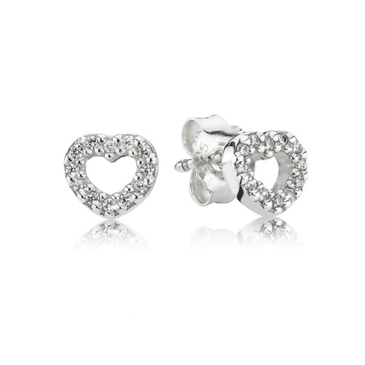 Pandora Pavé Heart Earrings