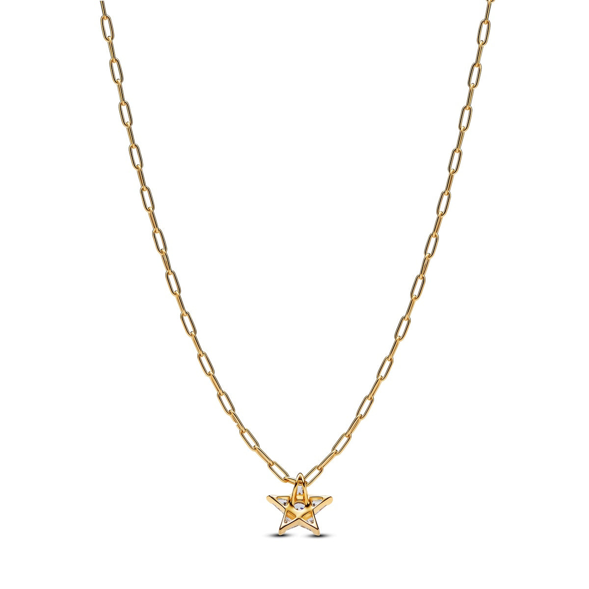 Pandora Gold Sparkling Stella Pendant Necklace