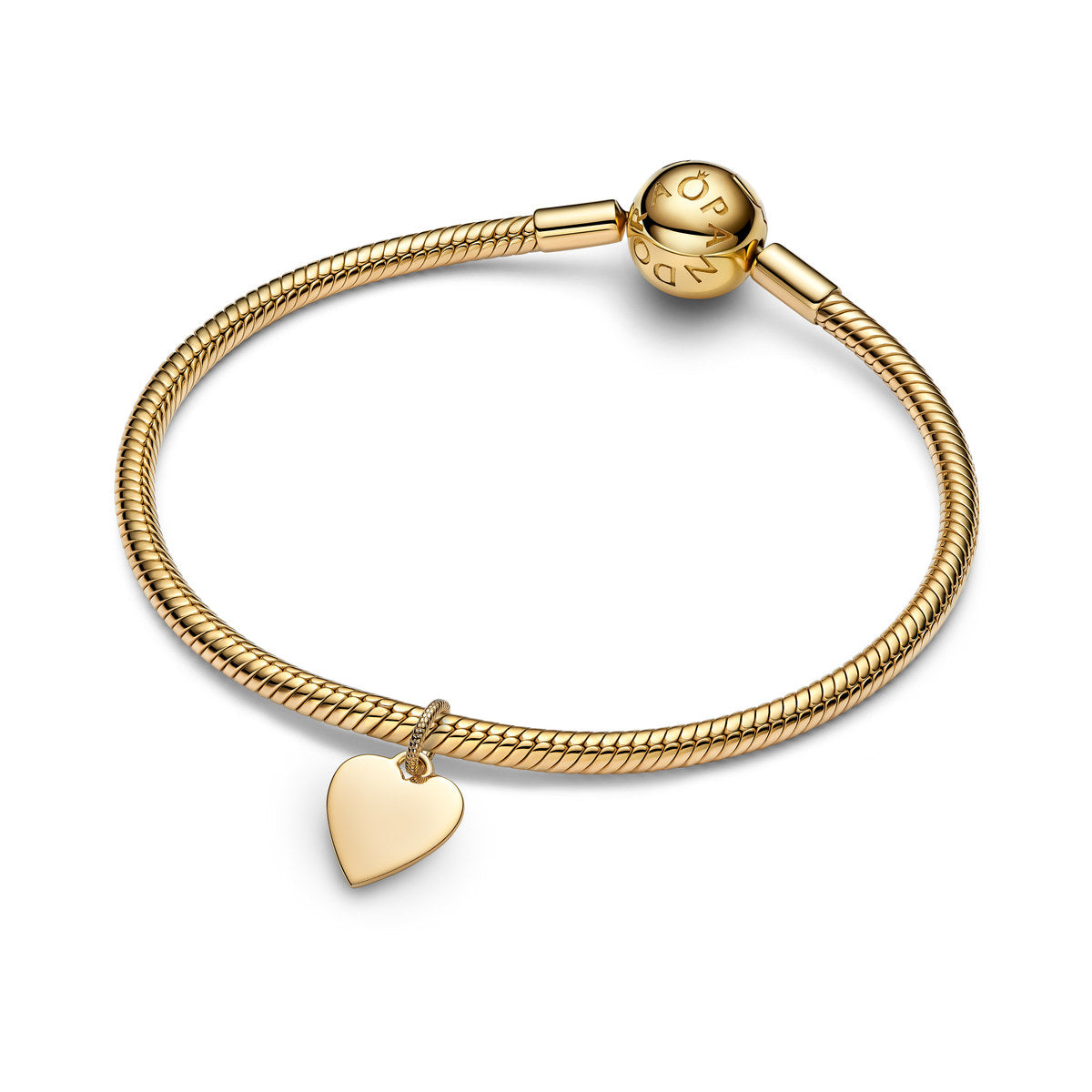 Pandora Gold Engravable Heart Charm
