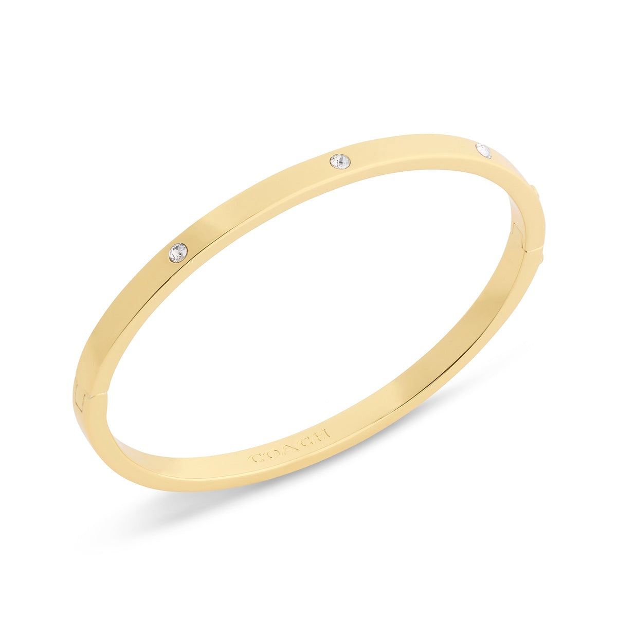 Coach Gold One Coach Stone Metal Bangle