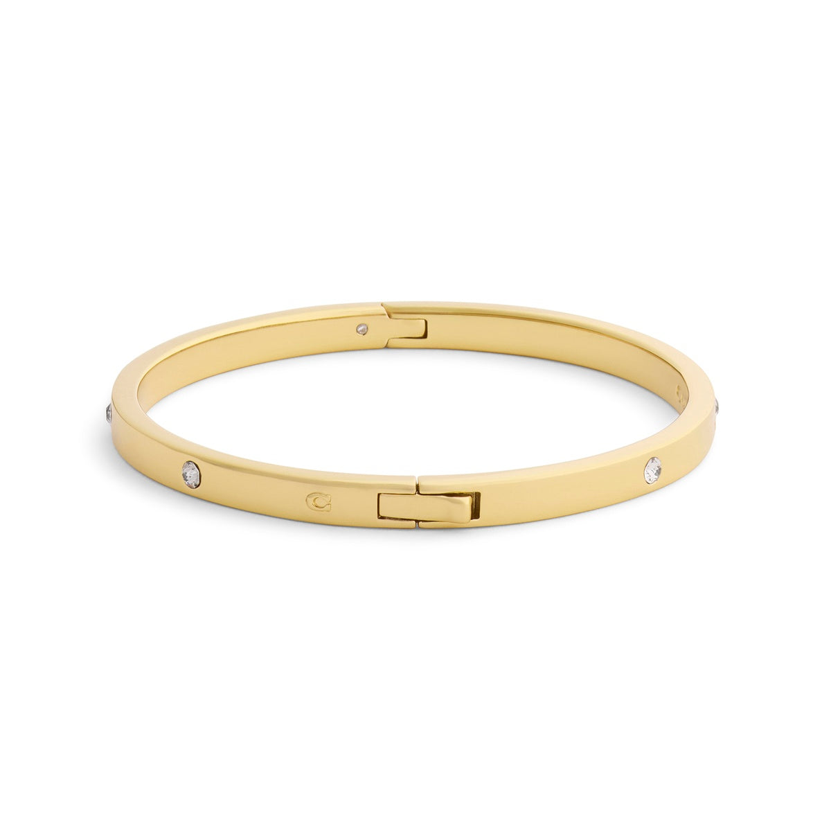 Coach Gold One Coach Stone Metal Bangle