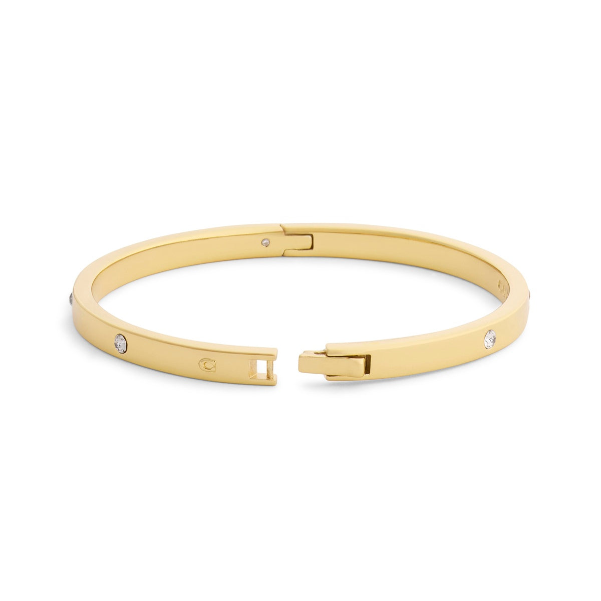 Coach Gold One Coach Stone Metal Bangle