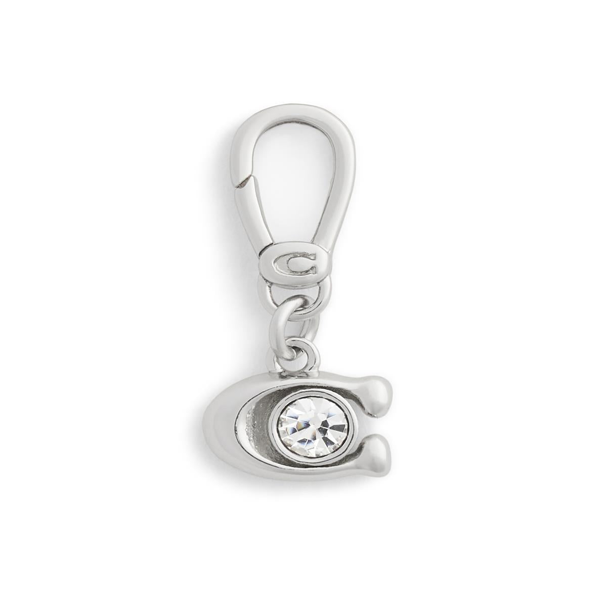Coach Silver Signature C Stone Charm
