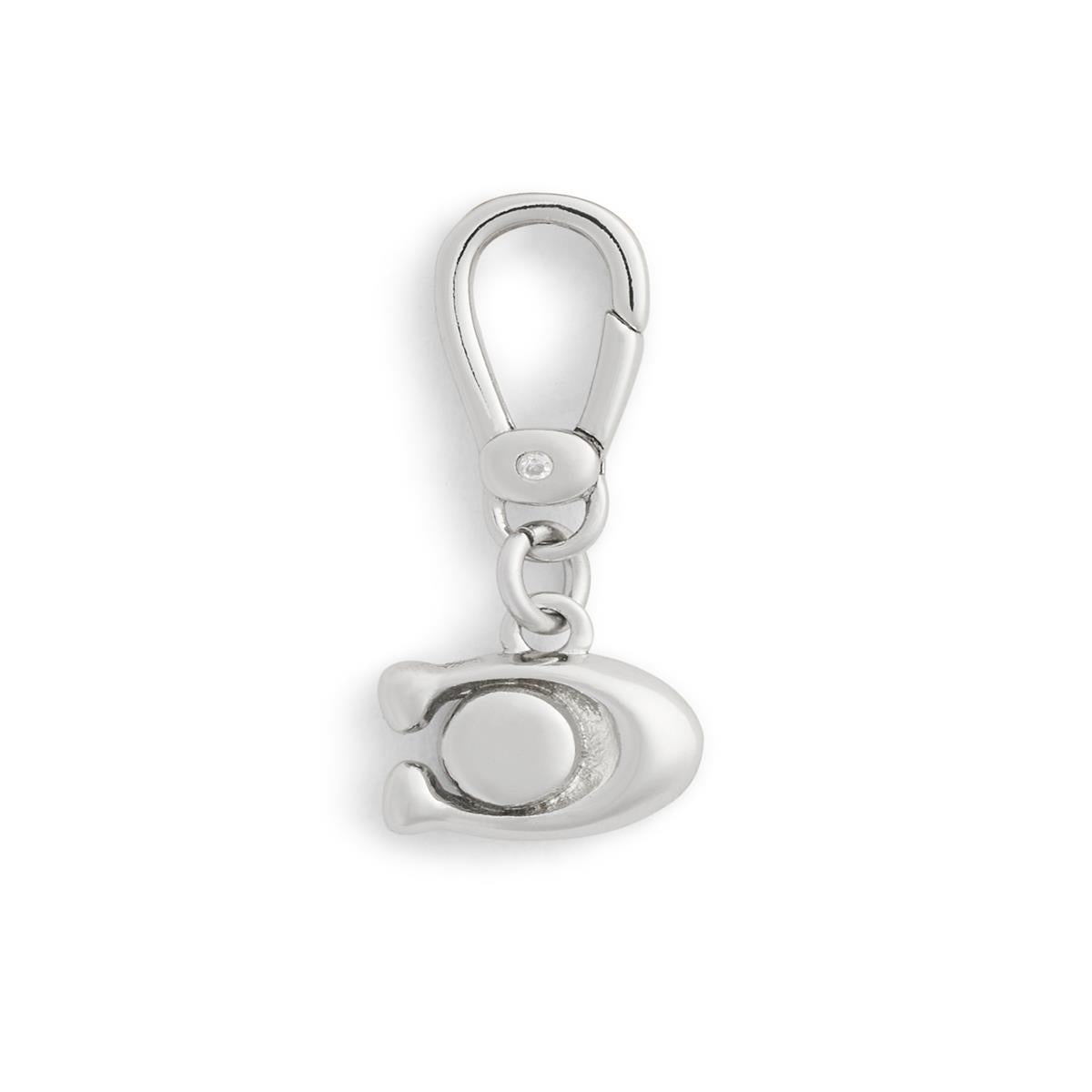 Coach Silver Signature C Stone Charm