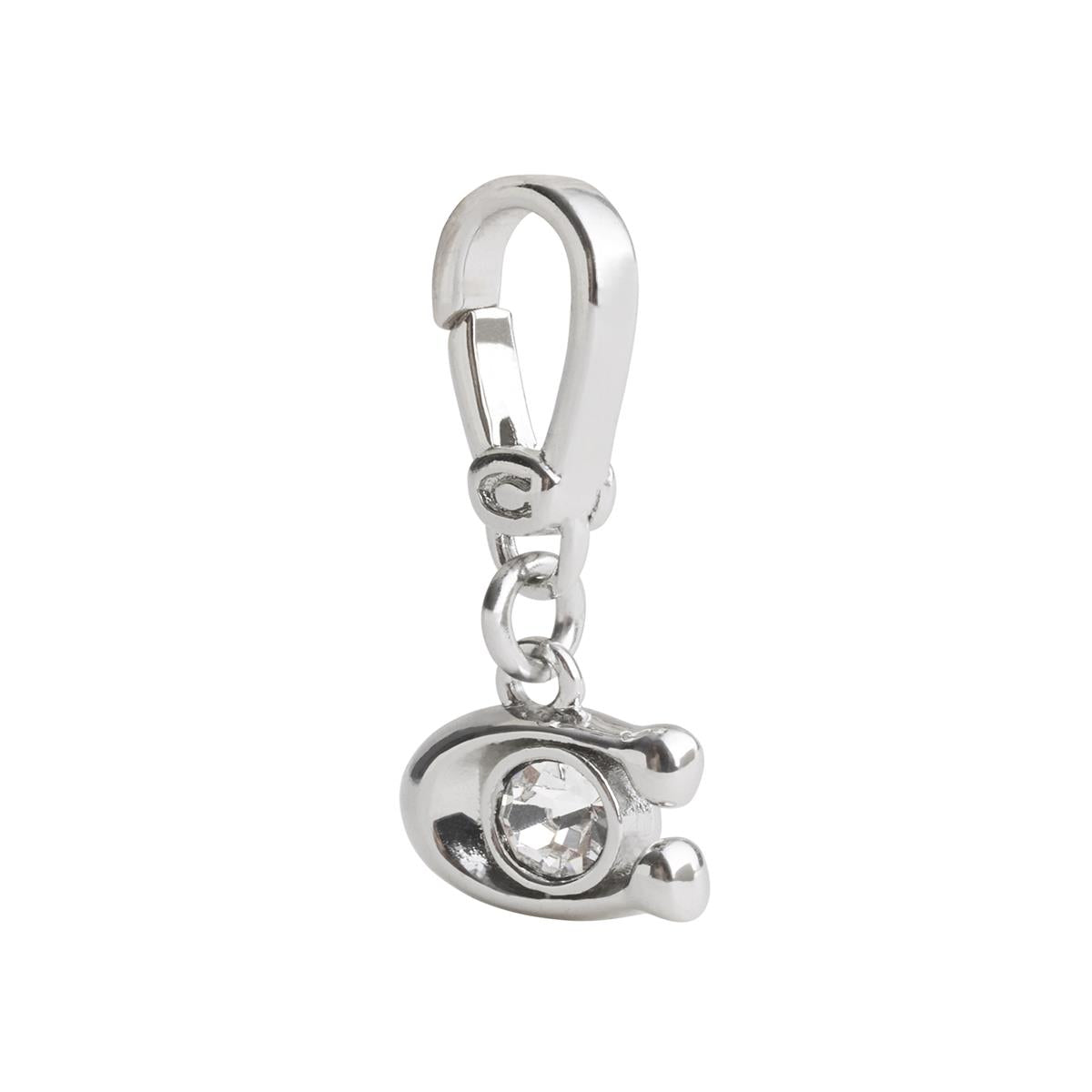 Coach Silver Signature C Stone Charm