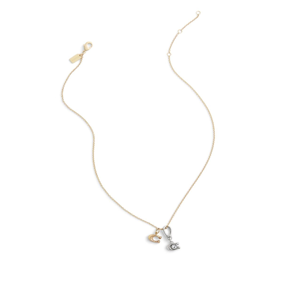 Coach Silver Signature C Stone Charm