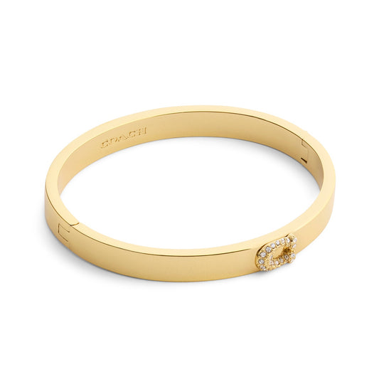 Coach Gold One Coach Pavé C Bangle