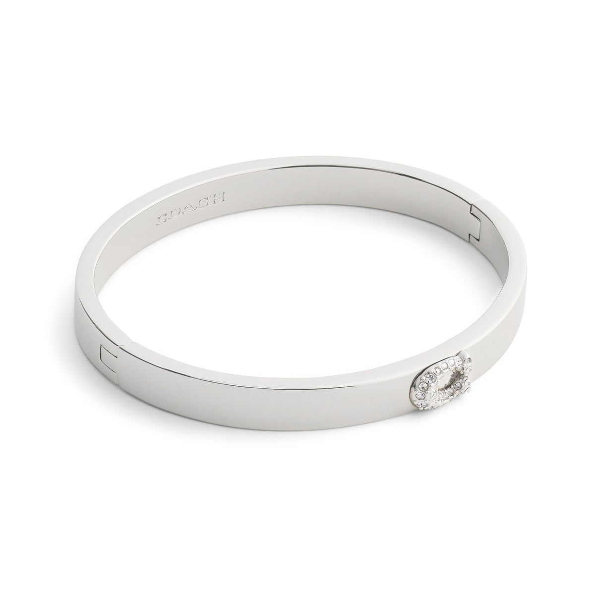 Coach Silver One Coach Pavé C Bangle