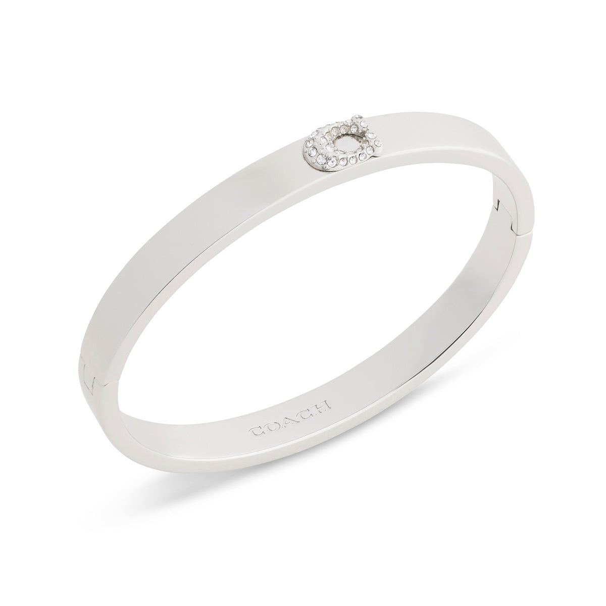 Coach Silver One Coach Pavé C Bangle