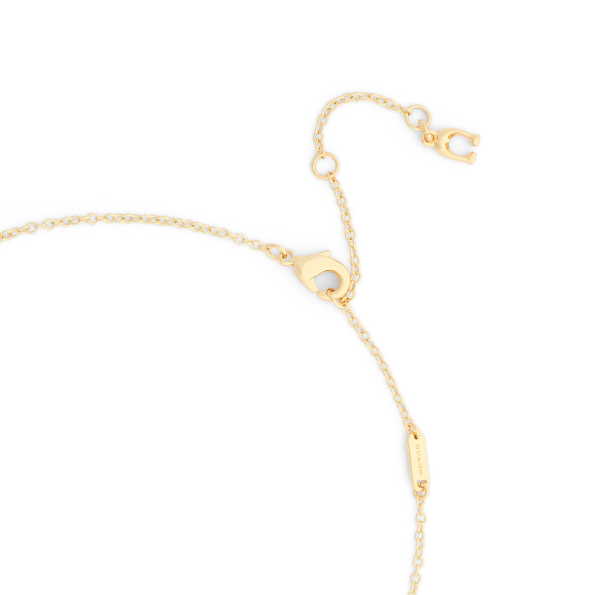 Coach Gold Pavé Tabby Bag Necklace