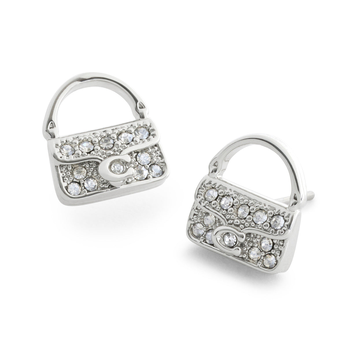 Coach Silver Pavé Tabby Bag Studs