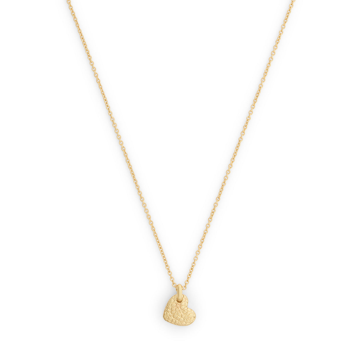 Coach Gold Textured Heart Necklace